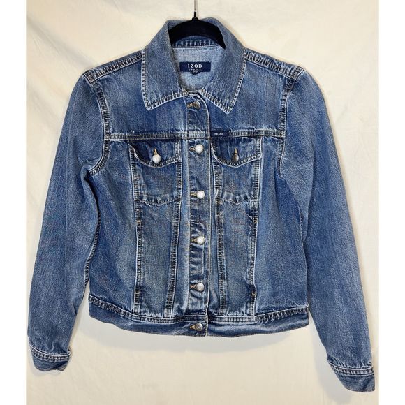 Women’s IZOD, Jean Jacket, SPP, Blue - Picture 1 of 15